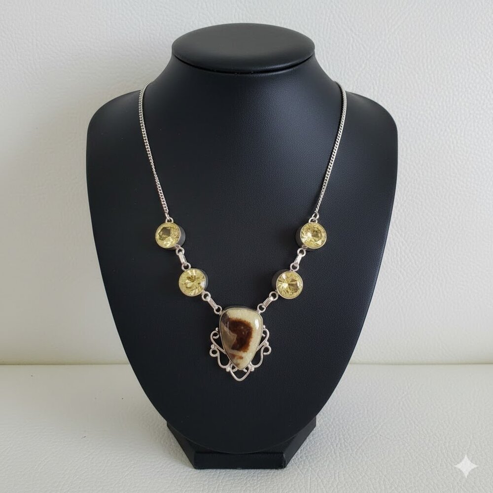 Genuine Silver Necklace Unique Artisan Design | Heirloom-Quality